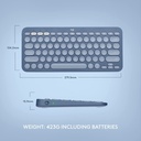Teclado Bluetooth Logitech K380 Qwerty Azul Arandano