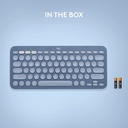 Teclado Bluetooth Logitech K380 Qwerty Azul Arandano