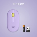 Mouse Inalámbrico Logitech Pebble M350 Limonada De Lavanda