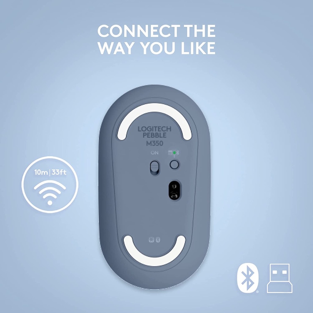 Mouse Inalámbrico Logitech  Pebble M350 Arandano