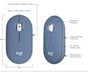 Mouse Inalámbrico Logitech  Pebble M350 Arandano