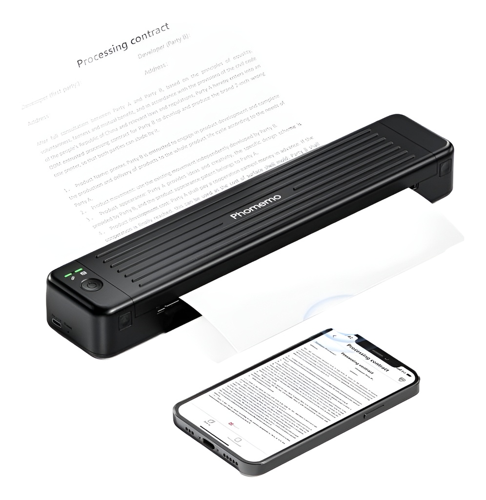 Impresora Portátil Phomemo P831 Térmica Sin Tinta 300dpi Negro