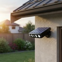 Luz Solar 4 Led Potente Exterior Con Sensor Movimiento Pared Negro