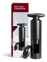 Destapador De Botellas Set Sacacorchos + Cortador De Foil Negro